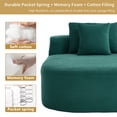 thumbnail image 4 of UHOMEPRO Oversized Chaise Lounge Sofa, Corduroy Chaise Lounge Chair with 46 Inch Wide Seat, Deep Seat Boneless Couch Floor Sofa Bed with 2 Pillows, No Assembly, Green, 4 of 10