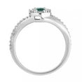 thumbnail image 3 of 10k White Gold Emerald & 1/4 Carat T.W. Diamond Oval Halo Ring, 3 of 3