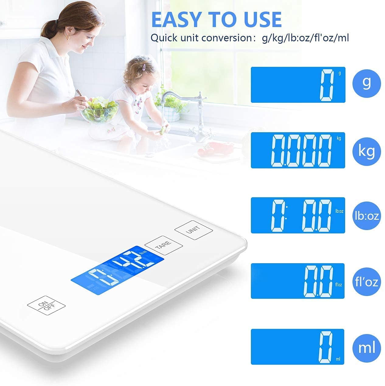 Loftilla Digital Food Scale for Weight Loss, Smart Kitchen Gift