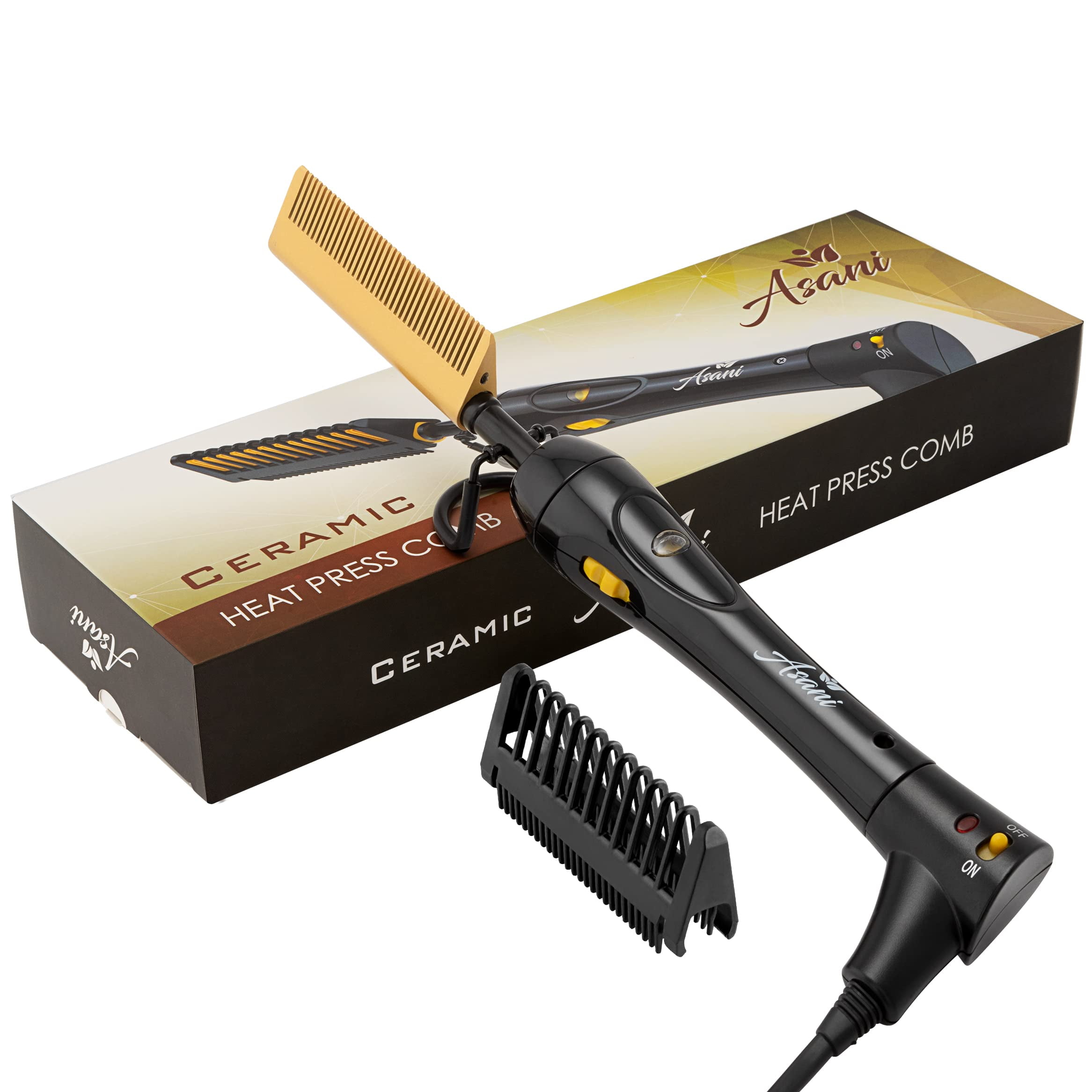 Plancha de pelo Asani Electric Hot Comb con revestimiento cerámico
