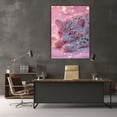 thumbnail image 5 of Mudket Framed Ready to Hang Pink Leopard Canvas Wall Art, Cute Trendy Cheetah Print Room Decor, Soft Dreamy Pastel Animal Wall Art for Bedroom, Living Room Decor - 30"L x 20"W, 5 of 10