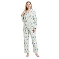 thumbnail image 5 of GLOBAL Womens Flannel Cotton Pajama Set Long PJs Flannel Loungewear Sleepwear,Size S-3XL, 5 of 5
