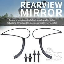 2PCS Motorcycle Rearview Rear View Side Mirrors Black For Harley Cruiser Bobber Chopper Dyna Softail Motorcycle Accessories
