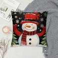 thumbnail image 2 of Creowell Christmas Lovely Snowman Pillow Cushion Covers Short Plush Aesthetic Decor Sofa Couch Bedroom Home Decor 1PC 22x22in, 2 of 5