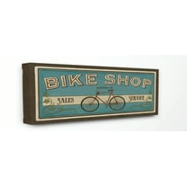 Stupell IndustriesBlue Bike Shop Store SignCanvas Wall Art by World Art Group