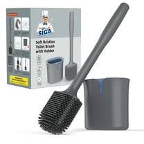 MR.Siga Toilet Brush and Holder, Wall Mounted Toilet Brush, Gray, 1 Pack,for Adult