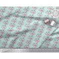 thumbnail image 2 of Soimoi Green Rayon Fabric Heart & Perfume Bottles Women Print Fabric by the Yard 56 Inch Wide, 2 of 3