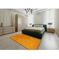 thumbnail image 4 of Ahgly Company Indoor Square Contemporary Dark Orange Abstract Area Rugs, 5' Square, 4 of 6