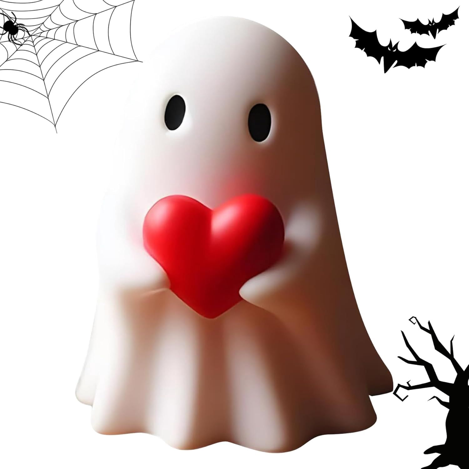 Halloween Ghost Figurine, Spooky Resin Ghost Statue, Cute Ghost Halloween Decoration for Home and Office Desktop Decor Display Ornaments