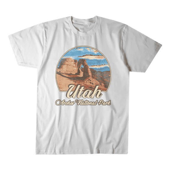 Vintage Graphic T-shirts Utah Arches National Park, Cotton, Size S-2XL