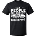 thumbnail image 2 of OXI T-Shirt - People Skills Fine Work, Basic Casual T-Shirt for Men's and Women Fleece T-Shirt Short Sleeve - Dark Heather Large, 2 of 3