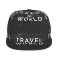 thumbnail image 2 of Gaeub Travel The World1 Flat Bill Snapback Hats Baseball Caps with Adjustable for Running Workouts and Outdoor Activities, 2 of 9