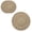 Khaki, variant on 4pcs Round Boho Cotton Linen Woven Placemats, Macrame Heat Insulated Table Pads, Rustic Farmhouse Style Dining Mats for Indoor Kitchen Counter and Daily Home Table Arrangement Decor, Khaki