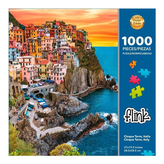 Rompecabezas Flink Cinque Terre Italia 1000 Piezas