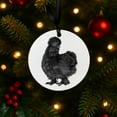 thumbnail image 5 of WIRESTER 2.75 inch Double-Sided Metal Aluminum Christmas Ornament, Festive Tree Decor for Mom, Dad & Loved One - Black Silkie Chicken, 5 of 6