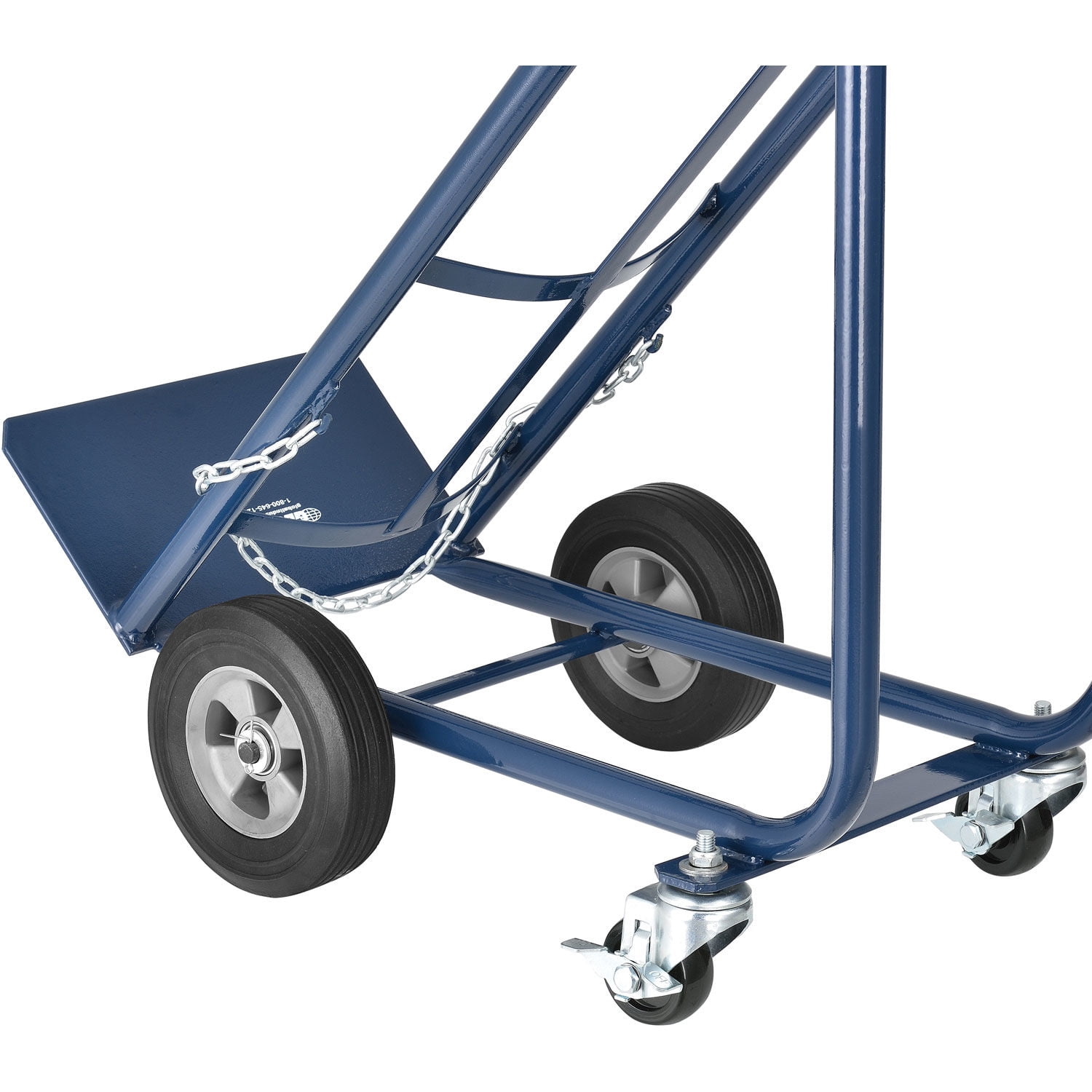 Global Industrial Tilt Back Cylinder Hand Truck with Curved Handle, 800 Lb. Capacity, 47"H