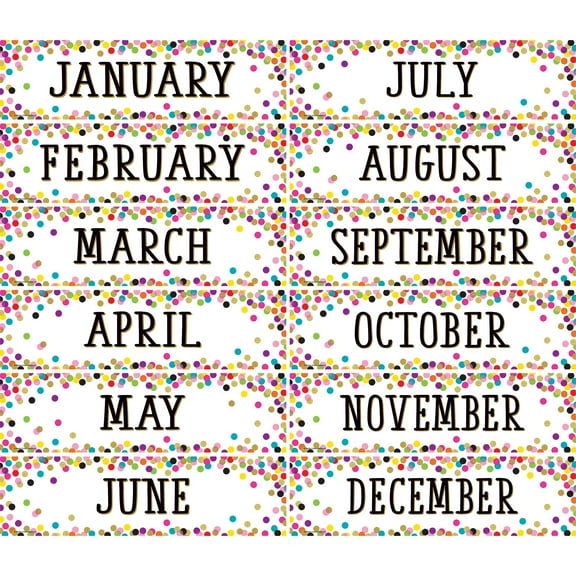 Teacher Created Resources Confetti Monthly Headliners