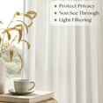 thumbnail image 4 of Black Linen Semi Sheer Curtains 96 Inches Long for Living Room Bedroom Light Filtering Black Textured Burlap Pinch Pleated Curtains 96 Length Hooks Rings Back Tab for Sliding Glass Door 1 Panel 50x96, 4 of 9