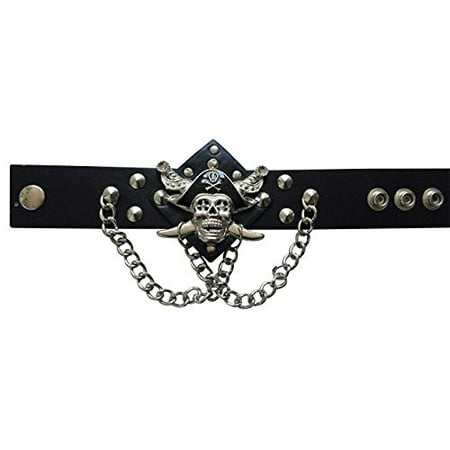 Halloween Wholesalers Wrist Band with Pirate Skull Chains