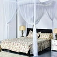 thumbnail image 3 of Clearance! Elegant 4 Corner Post Bed Canopy, Dome Bed Netting Canopy Curtains Canopy for Single to King Size Beds, Home &Travel Use, 3 of 5
