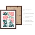 thumbnail image 3 of Poster Master Pink Flower Poster - Retro Floral Print - Spring Art - Pastel Color Art - Modern Flowers Art - Groovy Abstract Art - Chic Boho Art - Aesthetic Flower Shop Decor, 16x20 Brown Framed, 3 of 4