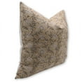 thumbnail image 3 of Fabdivine Block Print Throw Pillow Cover, 26x26 InchThick Linen Decorative Pillowcase, Floral Boho Design Brown Pillow Cover for Sofa And Couch, 3 of 5