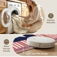 thumbnail image 5 of ODIKA 8'x10' Washable Area Rug Front Striped Door Patriotic Vintage Center Generic Stars Bordered for King Size Bedroom Under Bed, Master Suite, Non-Shedding, Easy Care, 5 of 7