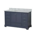 thumbnail image 4 of Harper 60" Single Bathroom Vanity with Marine Gray and Carrara Marble Top, 4 of 7