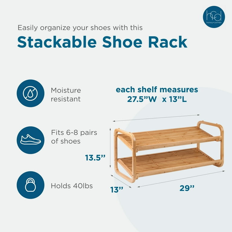 Honey can do 2 tier shoe rack sale