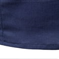 thumbnail image 6 of Men's & Big Hanfu Cotton Linen Loose Blouse 3/4 Sleeve V Neckline Chinese Traditional Clothes with Button Tops Summer Size M-4XL Navy, 6 of 9