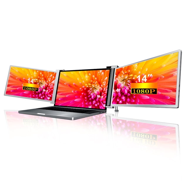 Monitor portátil de Pantalla Triple Yeacher 14 pulgadas 1920x1080