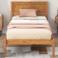 thumbnail image 3 of Dtwnek Platform Bed Frame with Headboard, Twin Size Bed Frame for Living Room, Bedroom, Wood Slat Support, No Box Spring Needed, Brown, 3 of 8