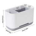 thumbnail image 3 of Product Category Rack Storage - Bathroom Organizer Stand for Toothbrushes and Toothpaste Durable Stand with Drain Hole Sleek Countertop Accessory for Daily Use, 3 of 7