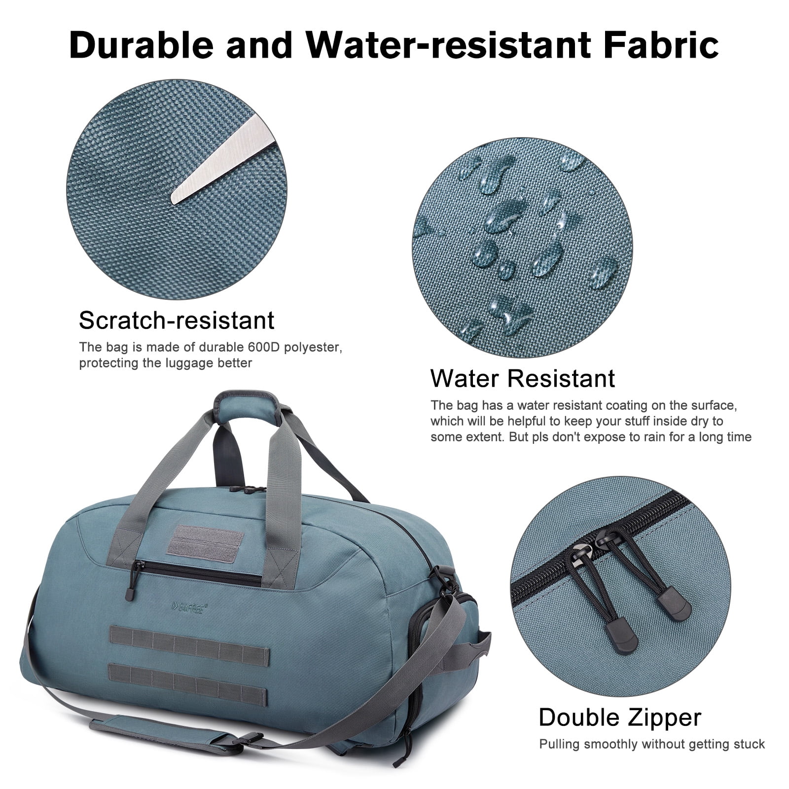 G4Free 70L Large Sports Duffle Bag for Men Gym Travel Backpack with Shoes Compartment Convertible Duffel Backpack