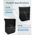 thumbnail image 7 of Florich Hanging Organizer Storage Between Seats, Premium Leather Headrest Hanging Storage Bag Front Seats, Black, 7 of 7