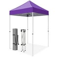 thumbnail image 4 of INTER HUT 5x5 Outdoor Pop up Canopy Gazebo, Instant Easy Set up Outdoor Canopy Commercial Fair Shelter, Purple, 4 of 9