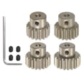 thumbnail image 1 of 48P 7075 Aluminio Piñón Motor Engranaje Juego 4uds 17T 18T 19T 20T Ajuste 3.175mm RC Motor Eje 48 Paso Engranajes para RC Coche, con Hexagonal Llave, 1 of 6