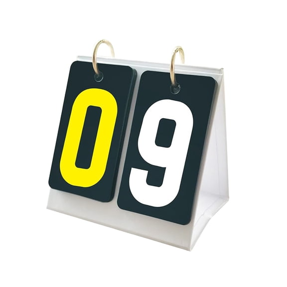 AMLESO Multi Sports Scoreboard Table digits Scorekeeper Manual Score Flip Cards Flip Score Board for Tennis Baseball