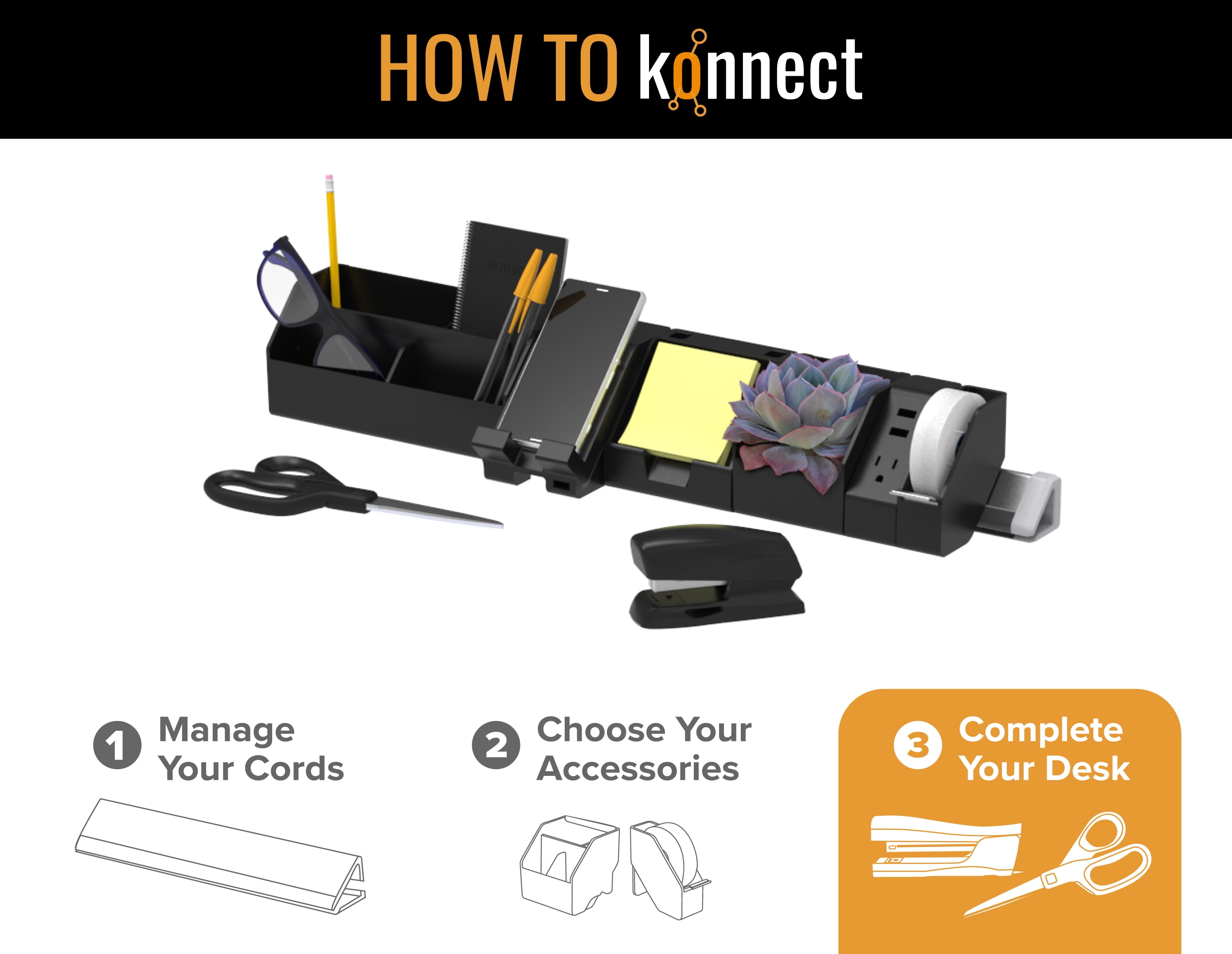 Bostitch Konnect Gooseneck Led Desk Lamp, Black (KT-VLED1502-BLK)