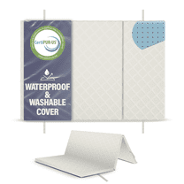 Sleepah Pack and Play Mattress Waterproof & Washable Cover Foldable Tri-Fold Pad 38 x 26 x 1" Pad for Babies and Toddlers Play Yards Mattresses Fits Most Playpens