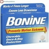 Bonine Motion Sickness Protection Chewable 16 Tablets