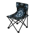 thumbnail image 2 of 600D Oxford Camping Chair Portable Foldable Chair Supports 220 lbs for Picnic, Fishing, Backpacking Explosion Of Blue Ink, 2 of 8