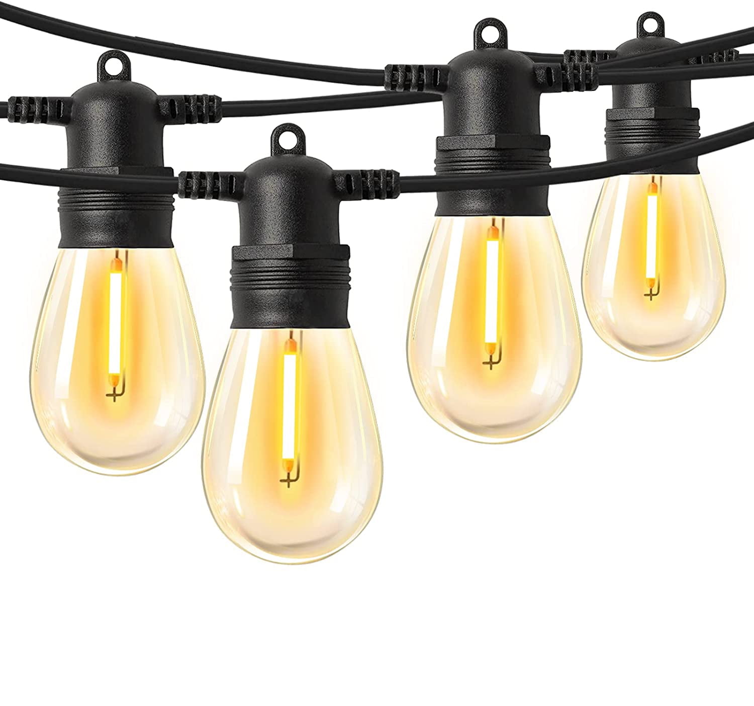 Sanfant 51TF Outdoor String Lights with 15+1 Edison Shatterproof Bulbs