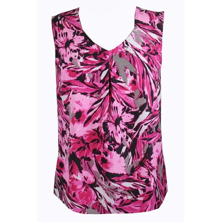 kasper sleeveless v neck floral crepe to