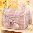 thumbnail image 6 of Convenient Travel Zipper Bowknot Storage Bag Wash Bag Beauty Pouch Toiletries Organizer Cosmetic Bag Makeup Bag PURPLE, 6 of 8