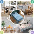 thumbnail image 4 of Rectangle Waterproof Tablecloth 60×84 Inch,Bohemian Style Reusable Indoor/Outdoor Durable Table Cover for Party Kitchen Dinner Room Decor, 4 of 5