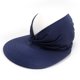 thumbnail image 1 of Sombrero para el sol para mujer, gorro de playa con protección UV, transpirable, de nailon, a la moda, para actividades al aire libre, vacaciones, azul marino, 1 of 5