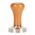 thumbnail image 2 of Solid Wood Handle Coffee Tamper, Stainless Steel, Easy to Use, Coffee Press Tamper, Uniform Powder Pressing, for Home Coffee Shop, 2 of 8