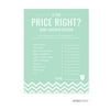 Is The Price Right? Mint Green Chevron Baby Shower Games, 20-Pack