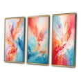 thumbnail image 3 of Designart "Energetic Eruptions Mid Century Artistry IV" Abstract Framed Wall Art Set Of 3 - Multi-Color Midcentury Frame Gallery Set For Office Decor, 3 of 7